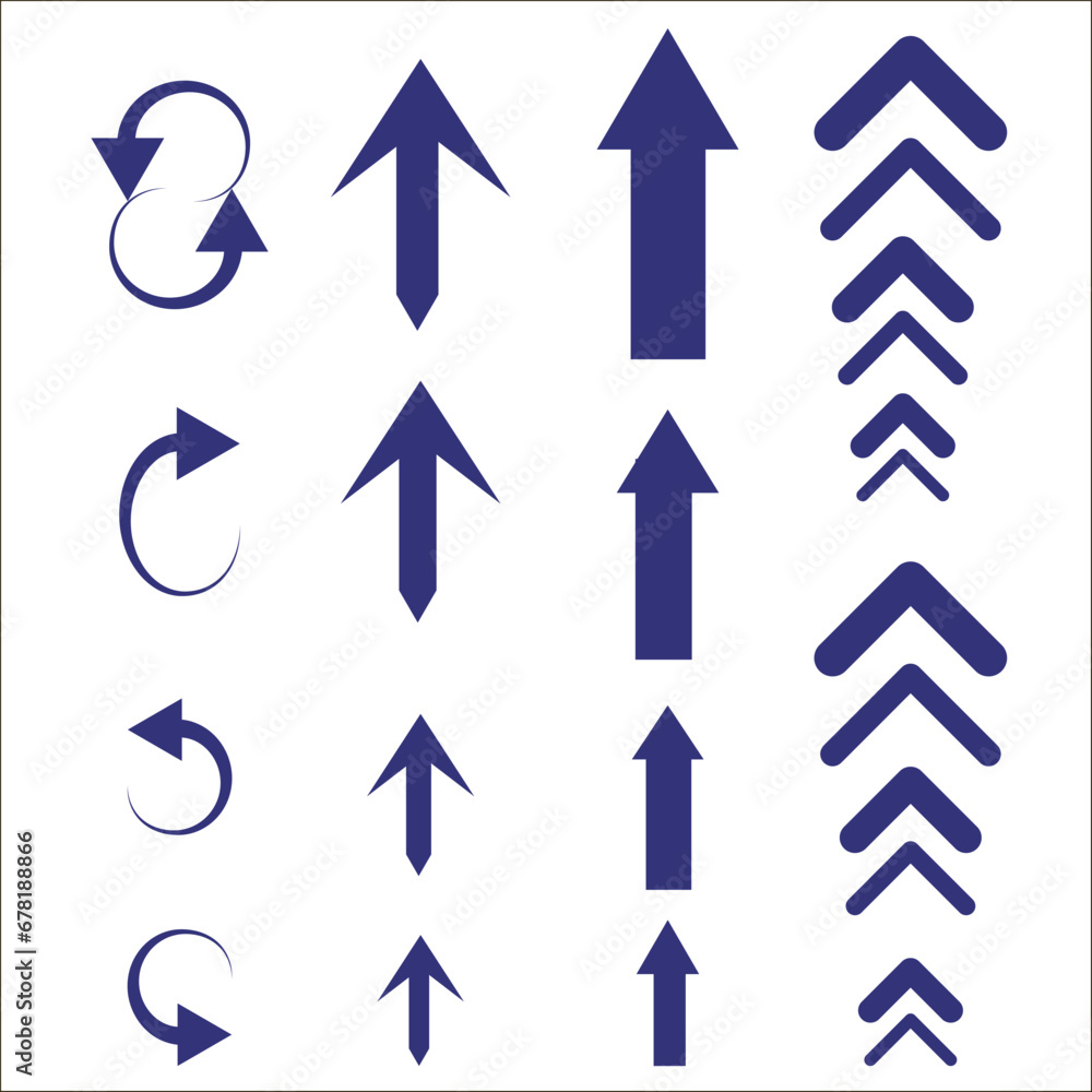 Arrow icons Vector Illustration. On white.