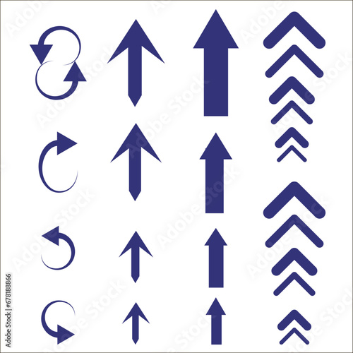 Arrow icons Vector Illustration. On white.