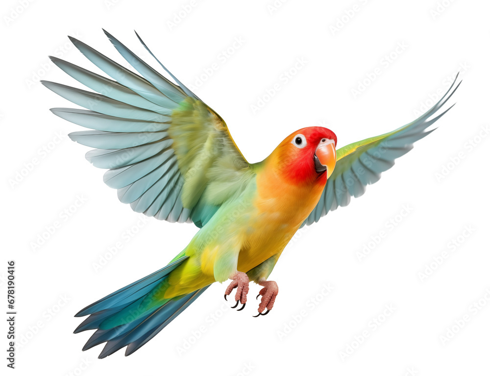 flying lovebird