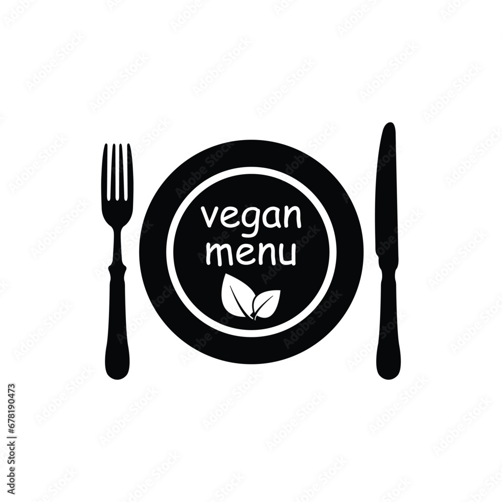 Vegetarian menu icon vegan food vector Vegetarian menu icon vegan food vector