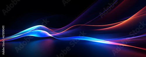 Blue and purple bright motion lights trailing abstract wallpaper
