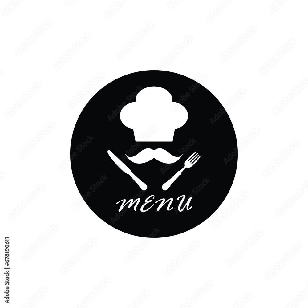 Menu icon vector  food logo icon