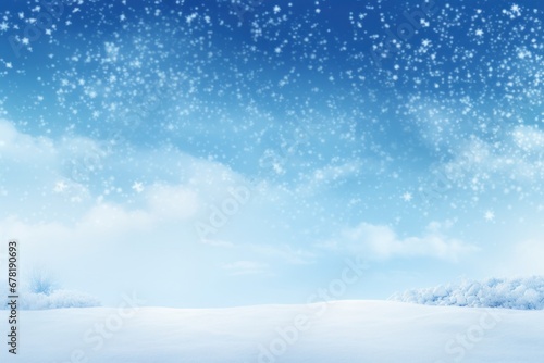 Winter snow background, Christmas and New Year holidays concept. winter snowy backdrop. festive winter season background. Template for design, banner, copy space