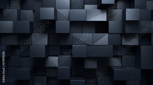 Black geometric cubic pattern abstract wallpaper