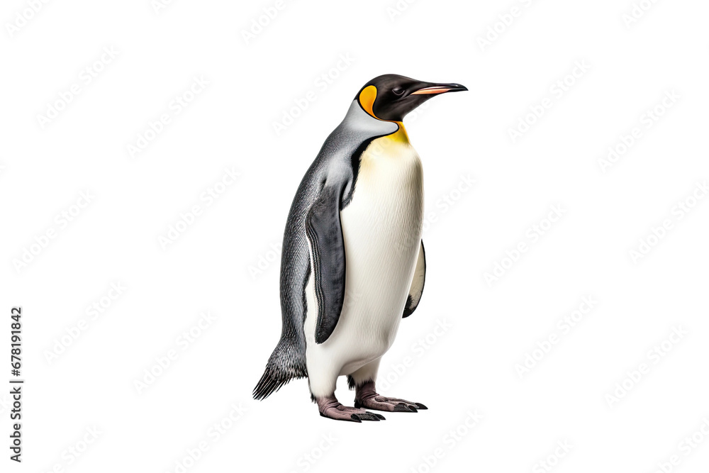 Fototapeta premium Penguin Realism on Transparent Background, PNG, Generative Ai