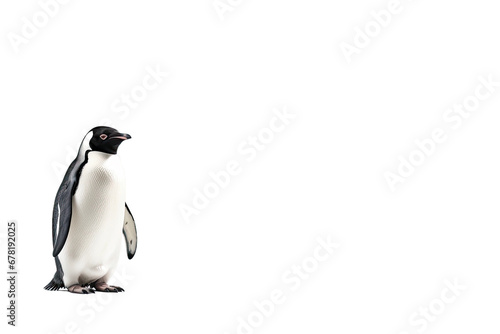 Realistic 8K Penguin on Transparent Background, PNG, Generative Ai