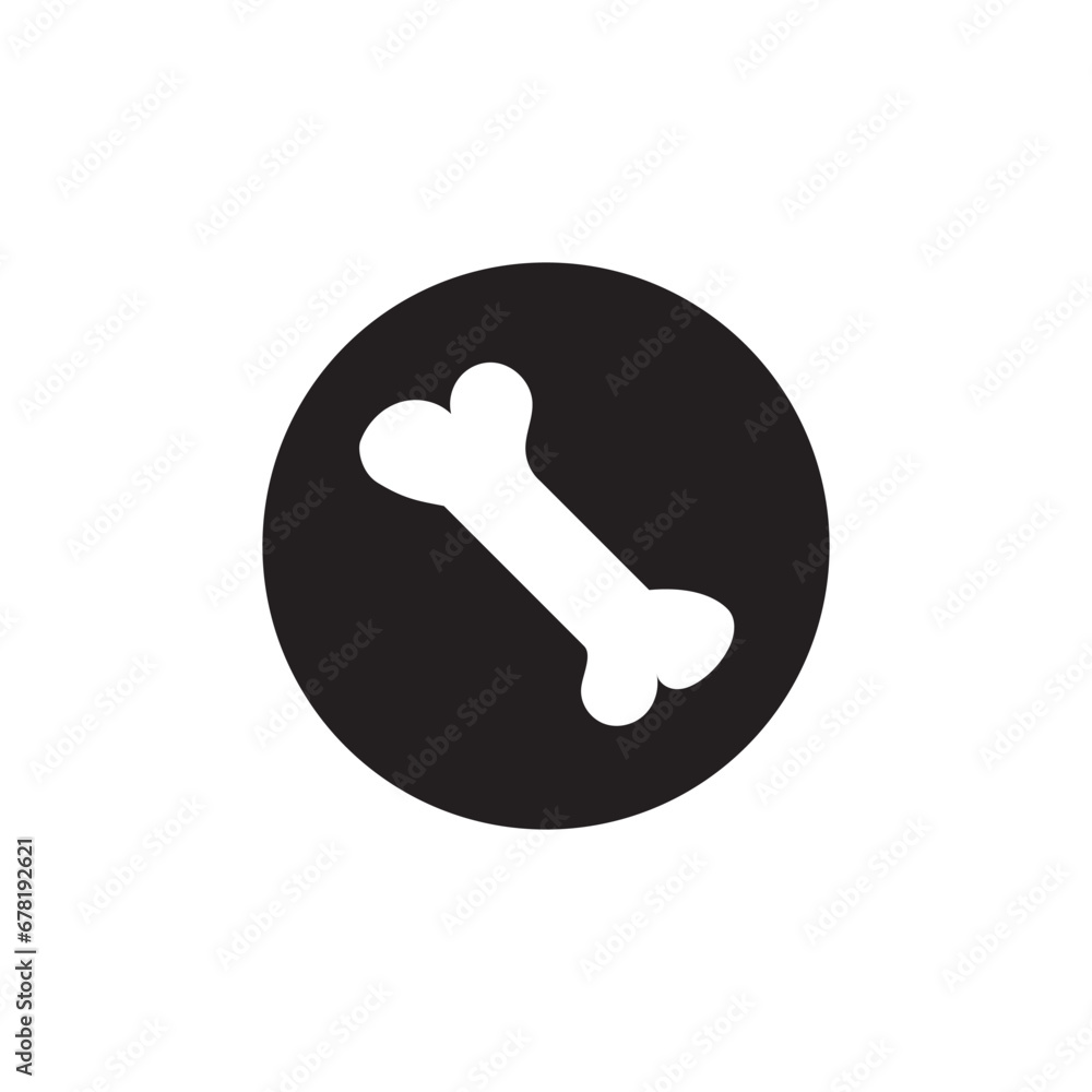 Dog bone logo vector illustration icon Dog bone logo vector illustration icon