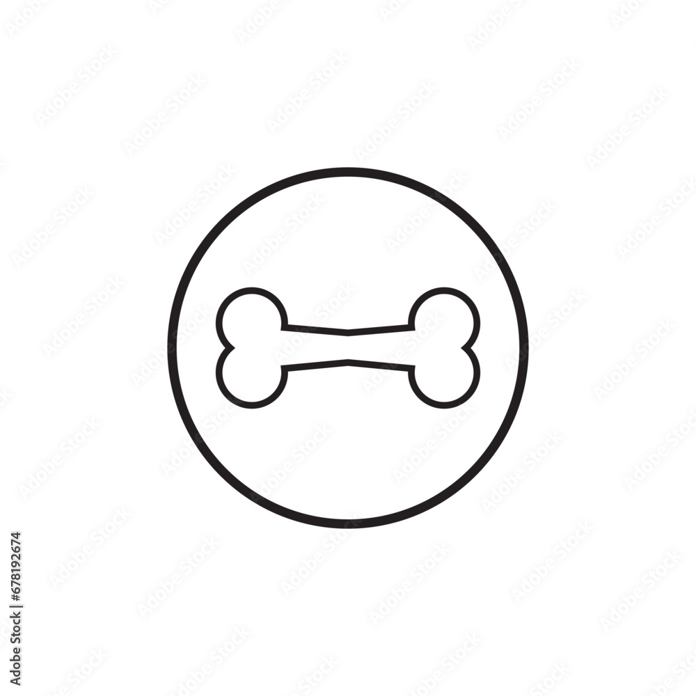 Dog bone logo vector illustration icon Dog bone logo vector illustration icon