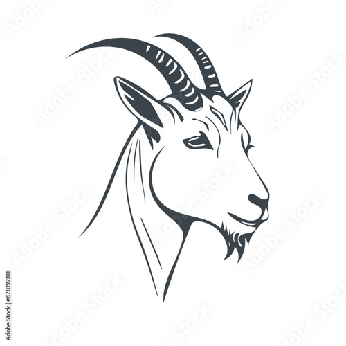 Goat icon concept design stock illustration 