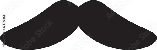 Moustache vector icon. Black retro style mustache. Shave barber vintage man face