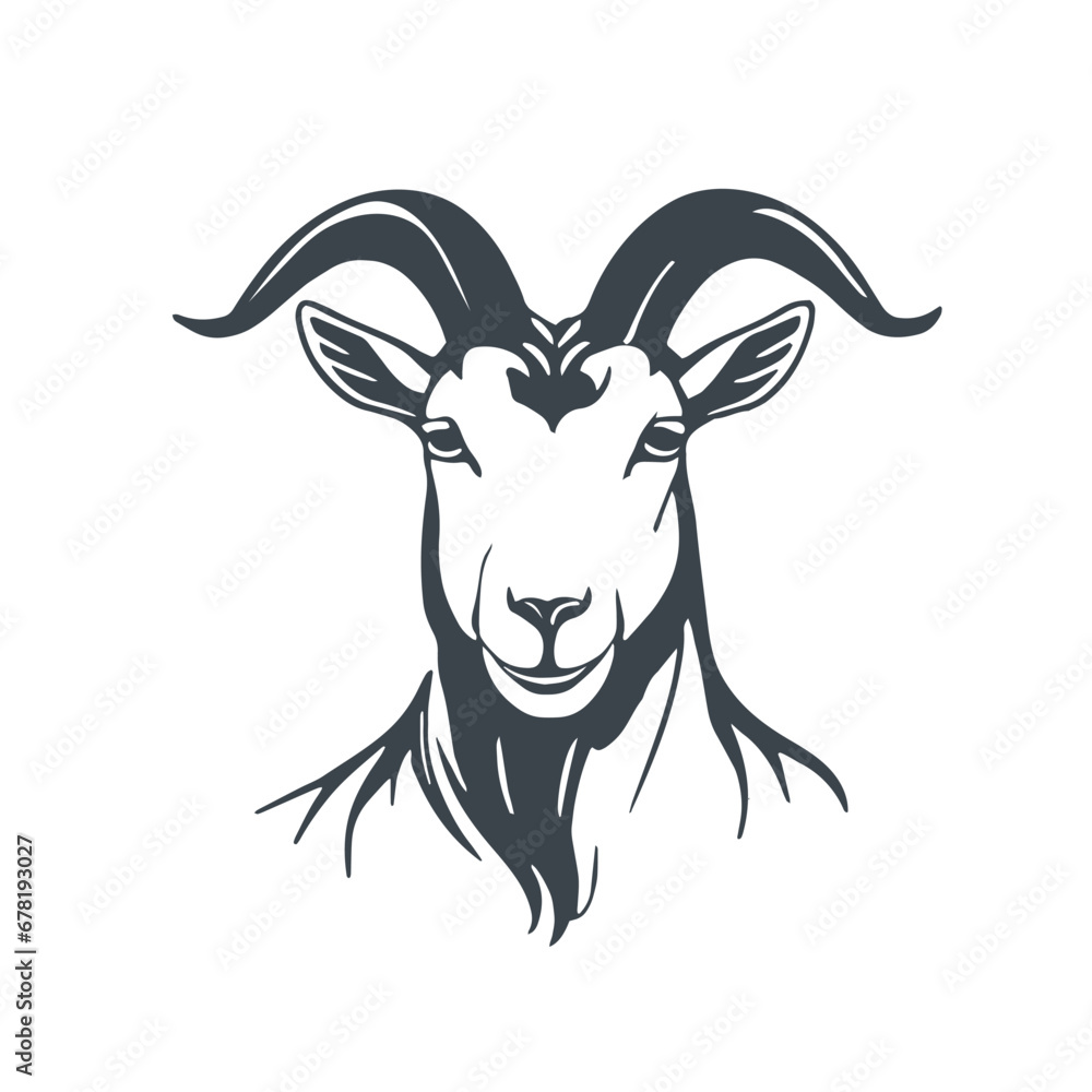 Goat icon concept design stock illustration