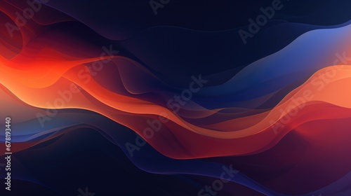 Blue Orange abstract cosmic background. Modern Style Minimalist Creative card Design. Bright Space banner illustration for greeting card, party flyer, poster, banner..