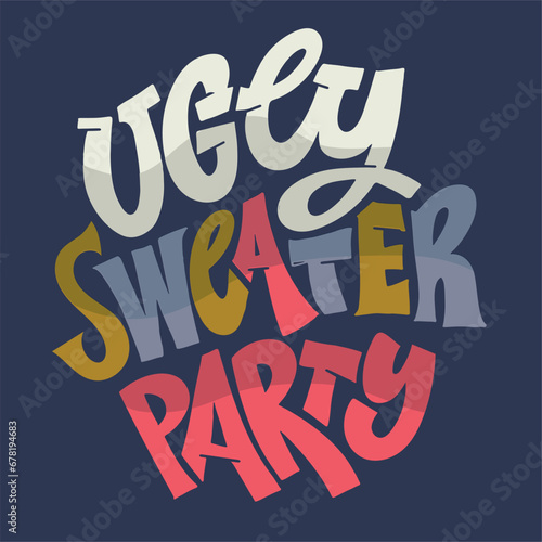 Holiday poster. Winter card.Merry Christmas and happy new year - cute postcard. Lettering label for poster, banner, web, sale, t-shirt design. New year holiday greeting card.