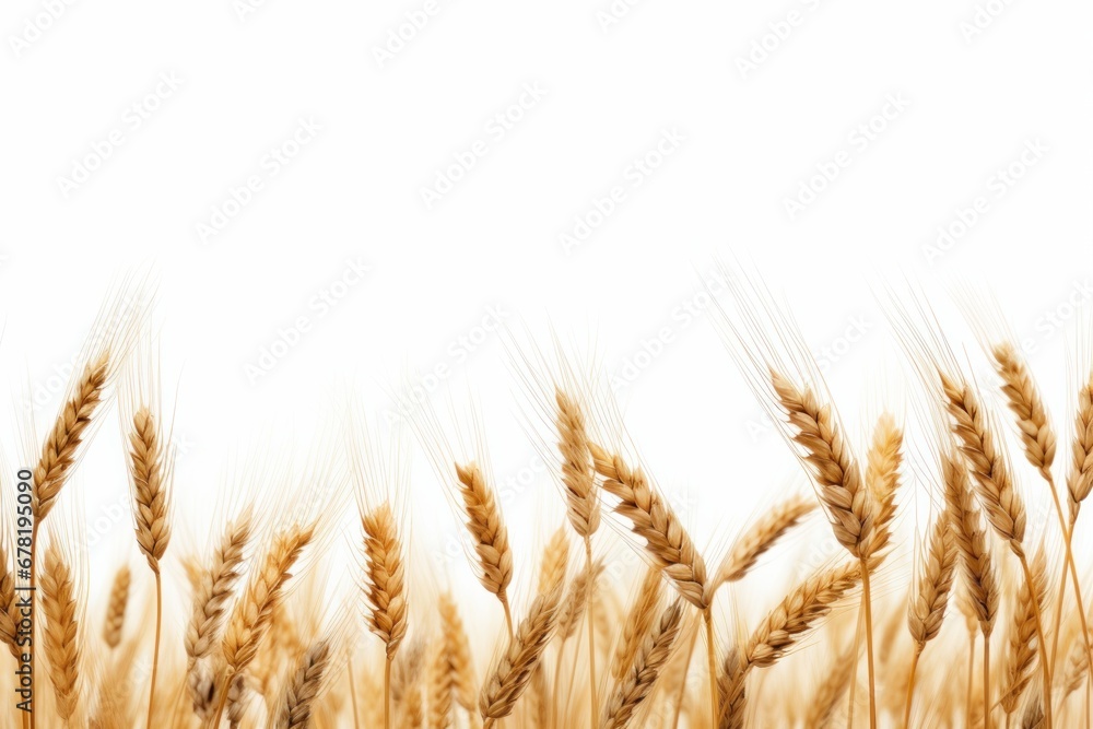 wheat field isolated on white background. wheat field isolated on white background.