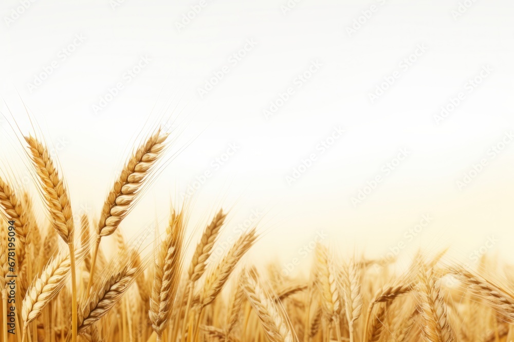 wheat field isolated on white background. wheat field isolated on white background.