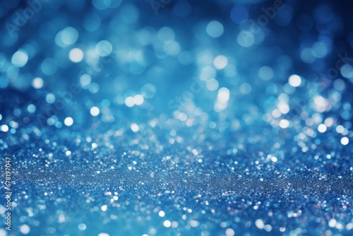 blue sparkle glitter bokeh abstract background