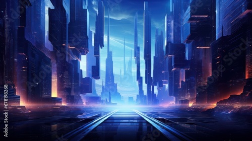 utterly unique futuristic city background