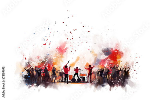 New Year's Eve Concert on a transparent background