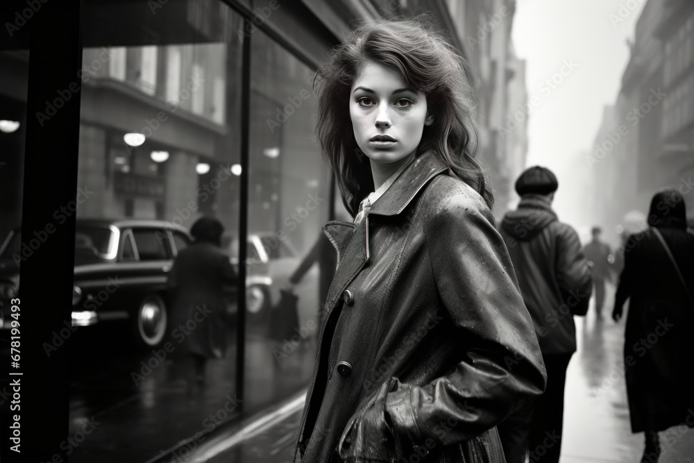 black and white street photography - portrait of beautiful girl black and white street photography - portrait of beautiful girl