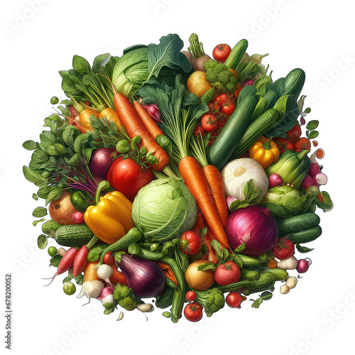 Raw Vegetable Medley  GENERATIVE AI