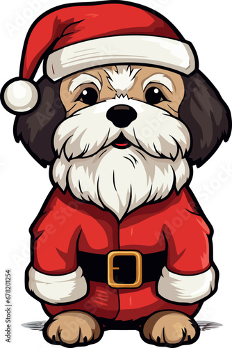 immagine carina di vari personaggi  nei panni di babbo natale 02