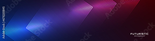 3D blue red techno abstract background overlap layer on dark space with glowing lines shape decoration. Modern graphic design element future style concept for web banner, flyer, card or brochure cover