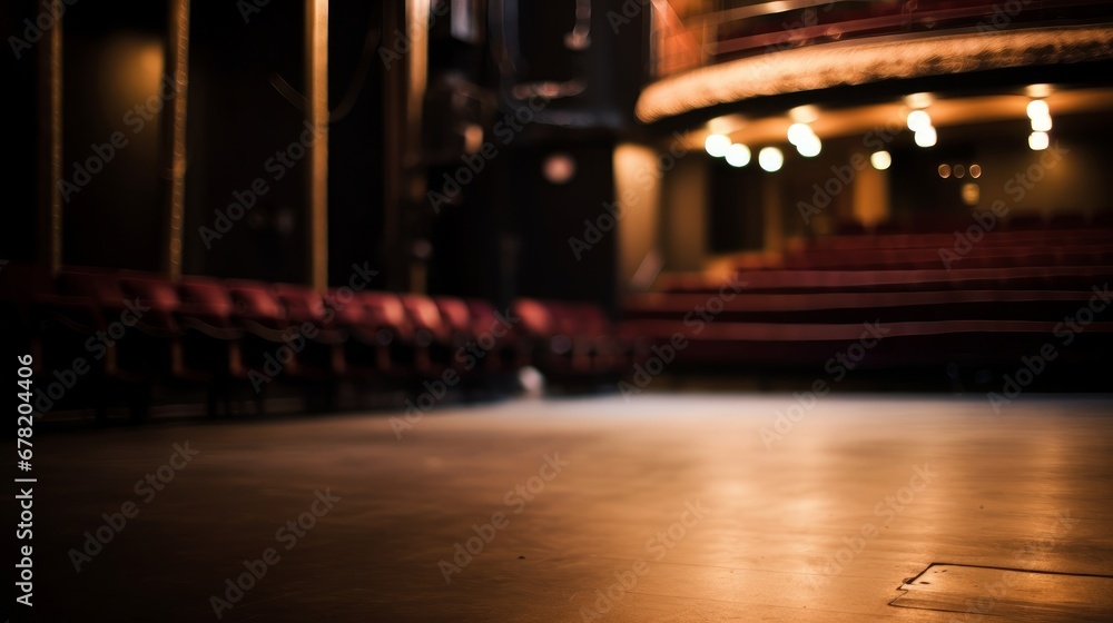 Theater  blurred background unfocused AI generated illustration