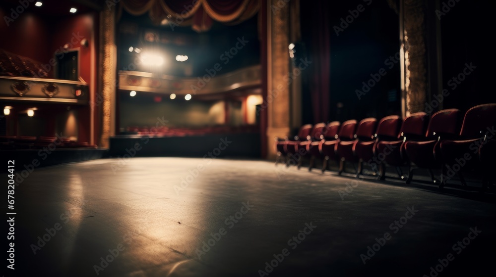 Theater  blurred background unfocused AI generated illustration