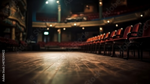 Theater blurred background unfocused AI generated illustration