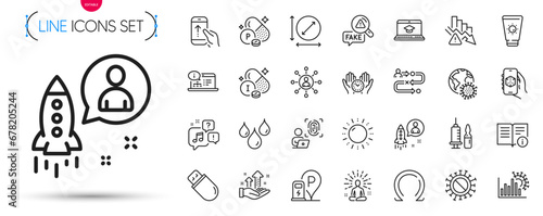 Pack of Swipe up, Website education and Safe time line icons. Include Coronavirus pandemic, Coronavirus statistics, Yoga pictogram icons. Voicemail, Waterproof, Circle area signs. Vector