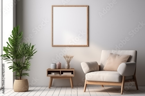 Mockup frame in  living room interior © ERiK
