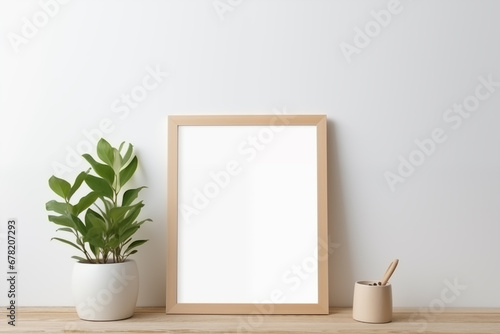 Mockup frame in  living room interior