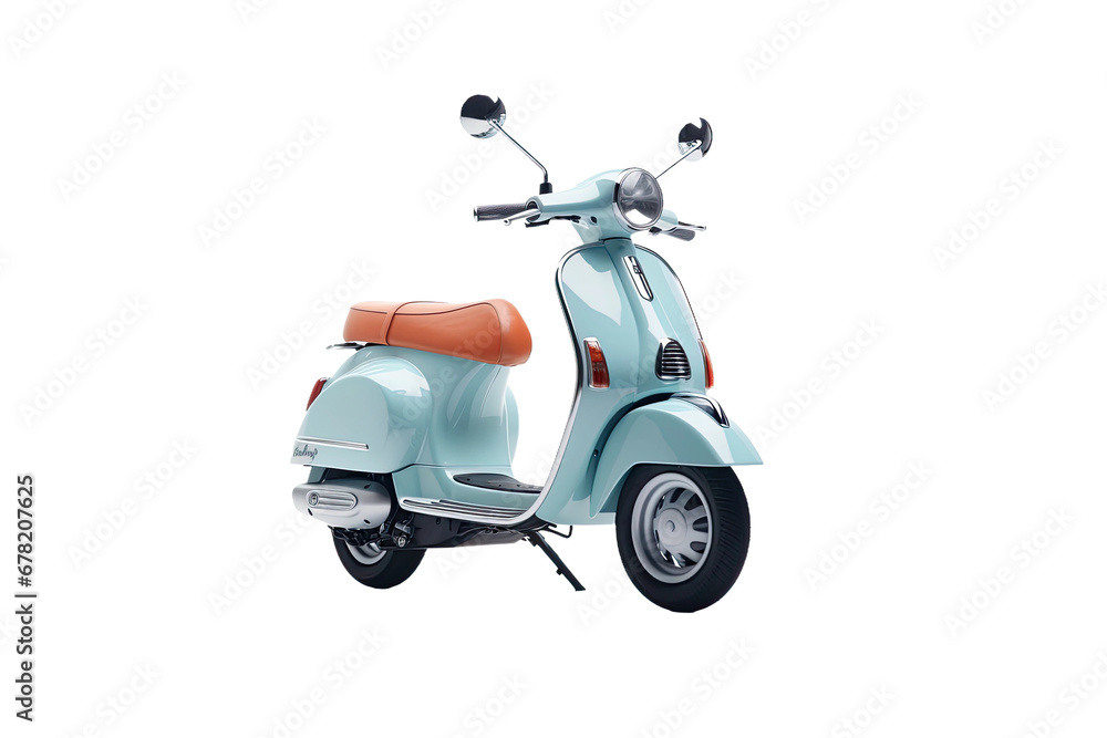 Digital Rendering of an Isolated Scooter in 8K on Transparent Background, PNG, Generative Ai