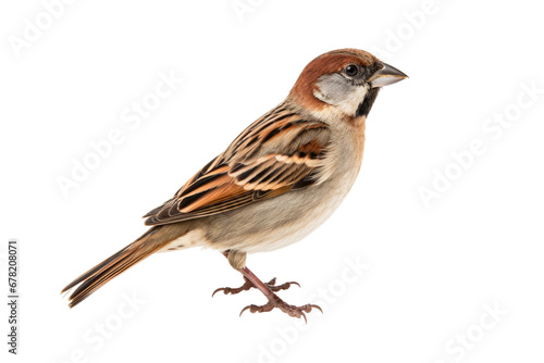 Isolated Sparrow in 8K on Transparent Background, PNG, Generative Ai