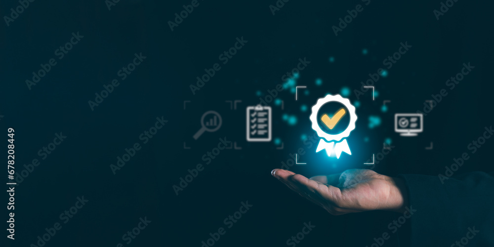 Efficient Virtual Shopping Businessman's Hands Selecting High-Quality Products with Standards and Top-notch After-Sales Service Efficient Virtual Shopping Businessman's Hands Selecting High-Quality Products with Standards and Top-notch After-Sales Service
