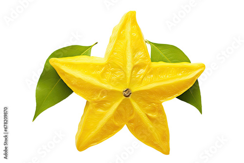 Illustration of Star Fruit on Transparent Background, PNG, Generative Ai