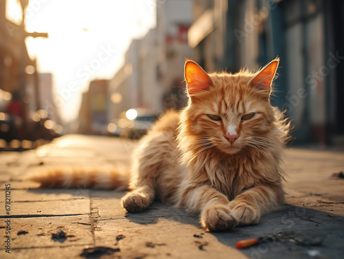 cat on the street © Syarif