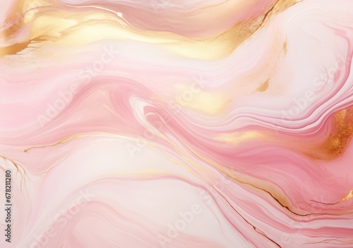 Liquid marble painting background design with gold glitter dust texture