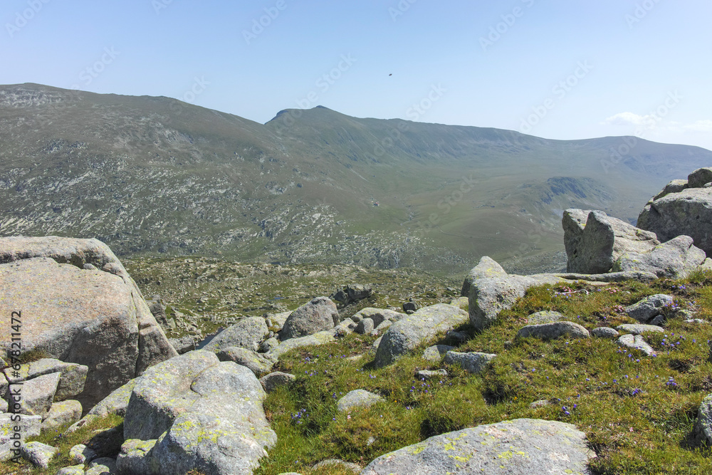 Amazing Summer Landscape of Rila Mountain near Kalin peak, Bulgaria Amazing Summer Landscape of Rila Mountain near Kalin peak, Bulgaria
