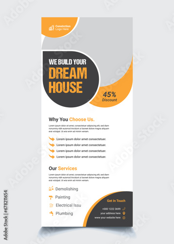 Construction Roll Up Banner Design