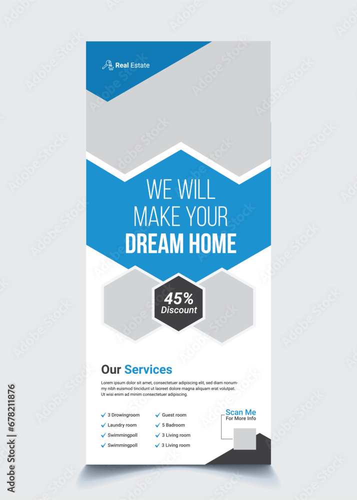 Obraz premium Real Estate Rollup Banner Design