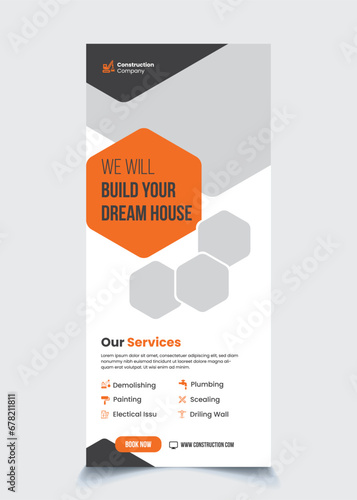 Construction Roll Up Banner Design