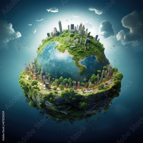Save planet concept, Invest in our planet, Ecology concept, World environment day background © peacehunter