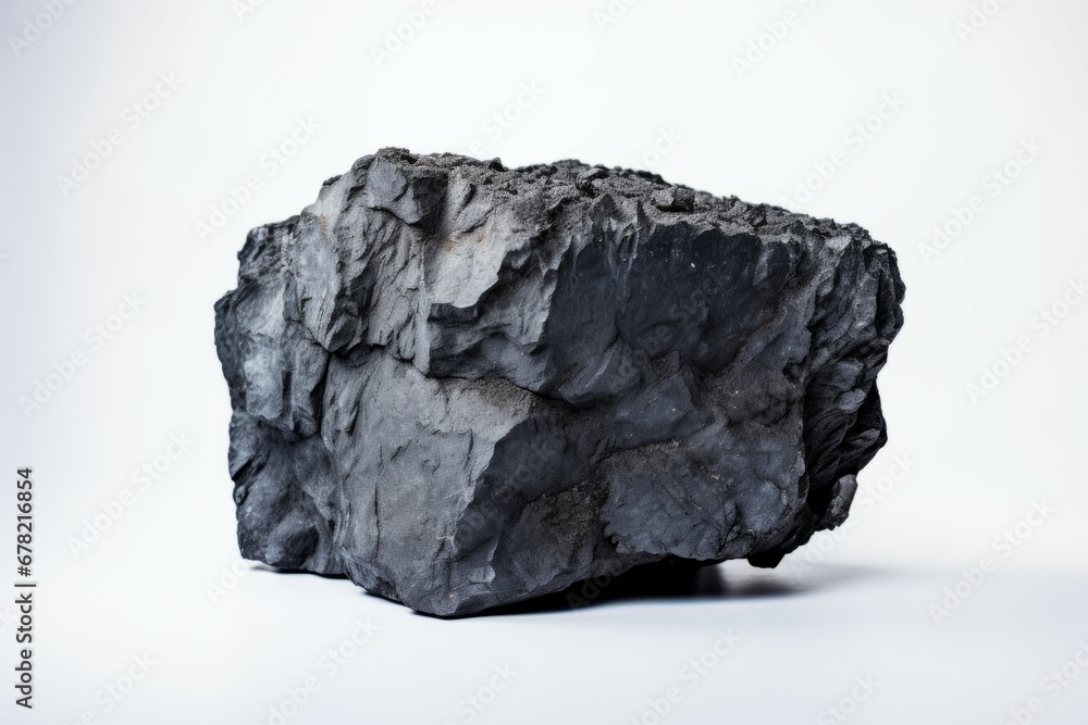 Single coal ember on white surface Single coal ember on white surface