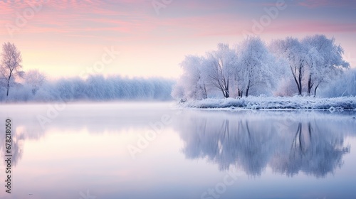  the essence of winter solstice. Showcase the tranquil natural setting with a soft, wintry landscape © JetHuynh