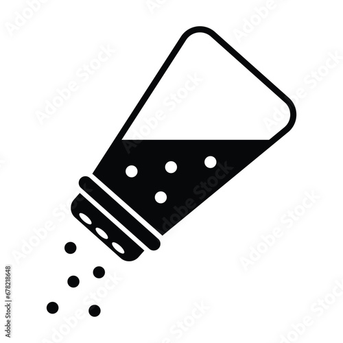 Salt and pepper shaker icon vector on trendy design