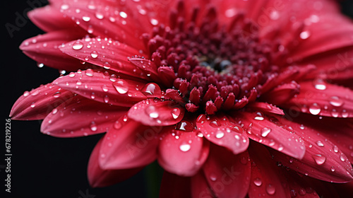 A close up of  a flower with water droplets