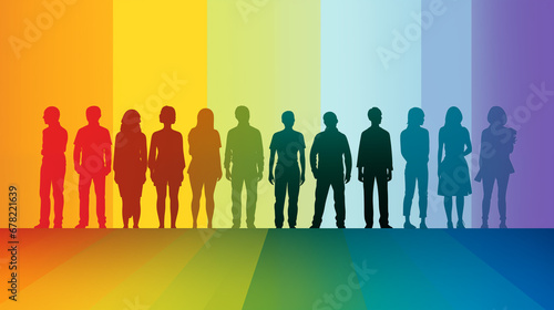 Diversity, Inclusion, and Equity in Corporate and Business, Inclusion of racial diversity, queers, and LGBT community in the modern workforce photo