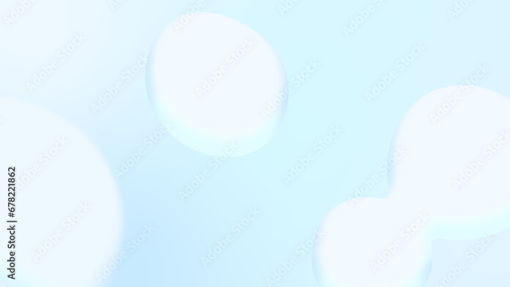 リキッド状の球体が浮かんでいる背景画像　ブルー