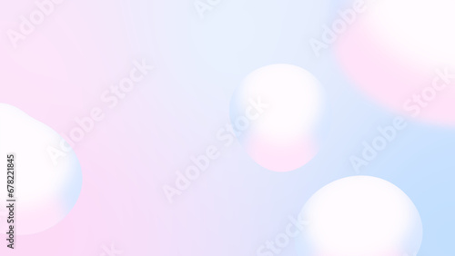 リキッド状の球体が浮かんでいる背景画像　ピンク